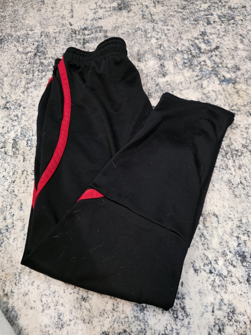 And1 Black Joggers with Red Side Stripes